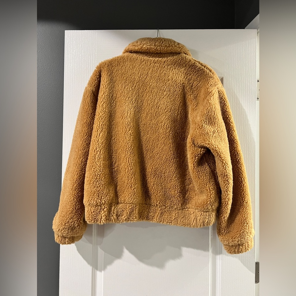 Urban Outfitters Tan Teddy Bomber Jacket - Picture 7 of 9